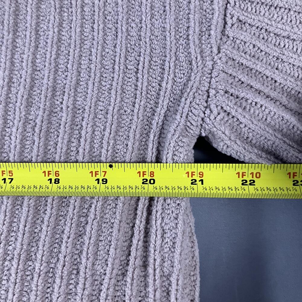 FLX Sweater Jacket Womens XL Tan Full Zip Ribbed‎ Knit Polyester Drawstring - Picture 4 of 15